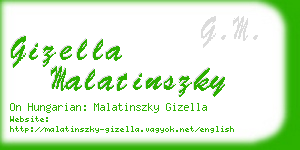 gizella malatinszky business card